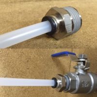 Stainless push fit adapter for 1/2Bsp"